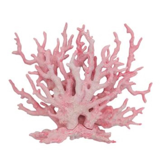 Декорация PENN-PLAX "Коралл", 18 см, розовый/белый