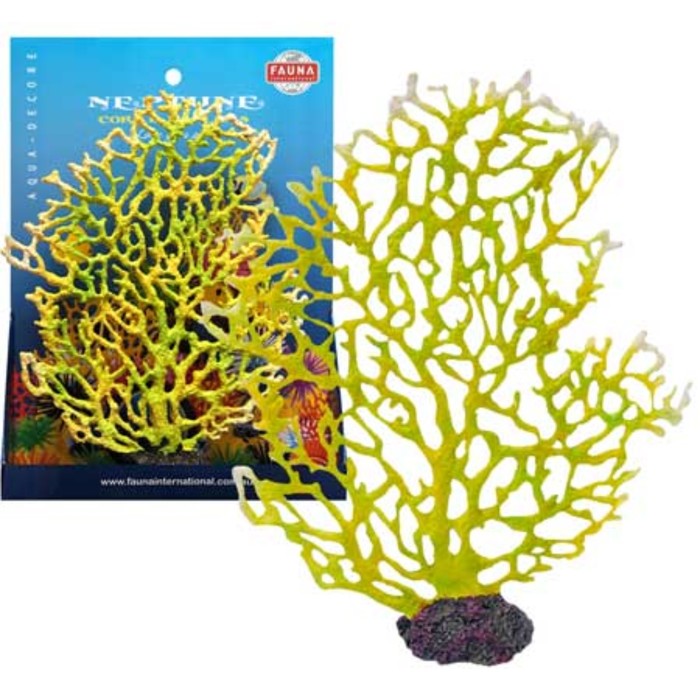 Декорация Fauna INT "Коралл", 22х5х27см, желтый