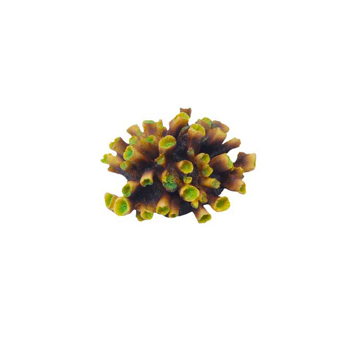 Декорация Fauna INT "Коралл", 10,5х8,5х5,5см, желто-зеленый