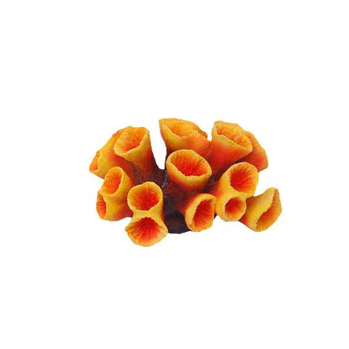 Декорация Fauna INT "Коралл", 13х11,5х6,5см желто-красный