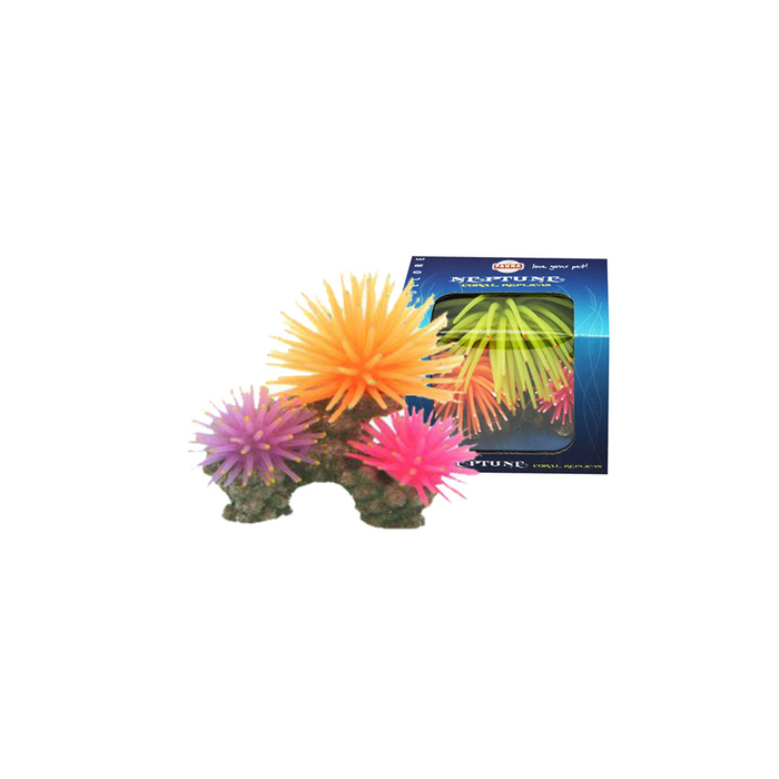 Декорация Fauna INT "Кораллы", 10х6х8см, синий/желтый/фиолетовый