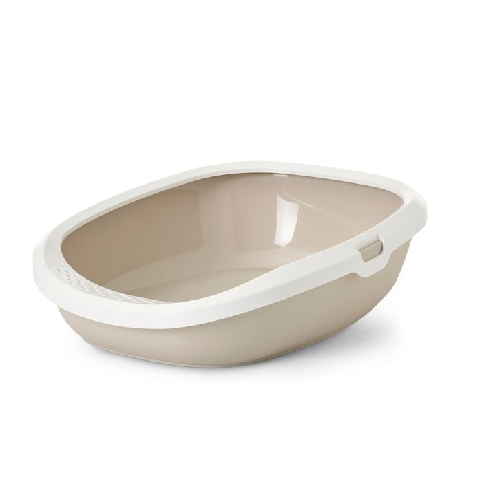 Туалет для кошек GIZMO, 52см, с бортом, мокка