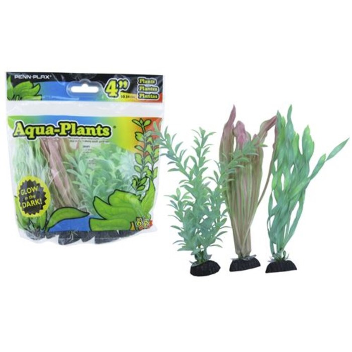 Растение PENN-PLAX AQUA-PLANTS, 20см, с грузом, зел/светящееся, 6шт/уп