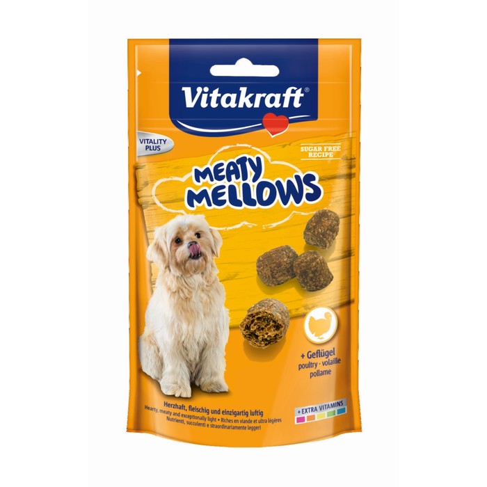 Лакомство Vitakraft MEATY MELLOWS для собак, домашняя птица, 120 г