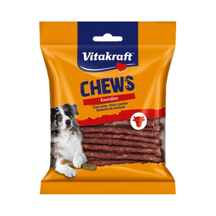 Жевательные палочки Vitakraft CHEWS для собак, красные 12,5см, 50шт/уп
