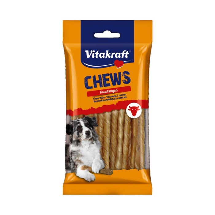 Жевательные палочки Vitakraft CHEWS для собак, из сыром кожи, 12,5см, 25шт