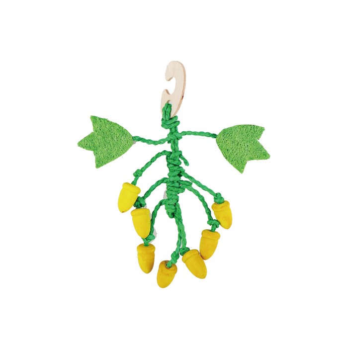 Игрушка Fauna INT "Фундук", для грызунов, 22см, дерево, люффа