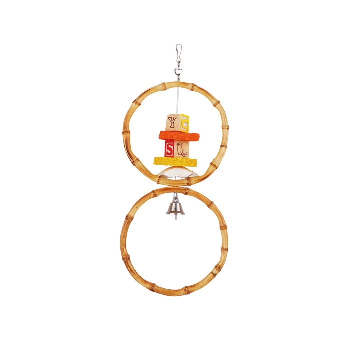 Игрушка Fauna INT "Качели", для птиц, 16х36см, бамбук