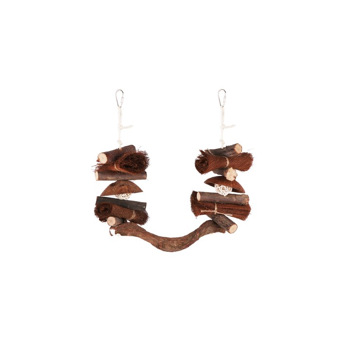 Игрушка Fauna INT "Качели", для птиц,  30х23см, дерево, кокос