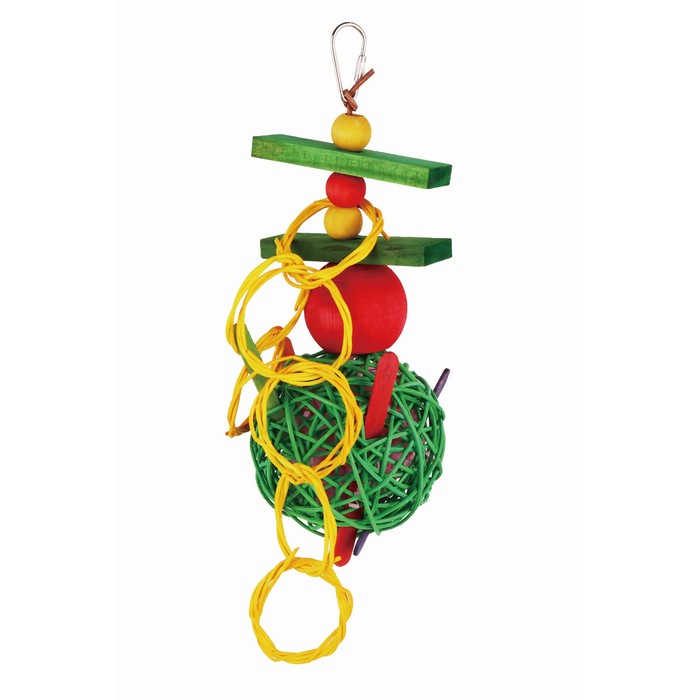 Игрушка Fauna INT "Плетеный мяч с кольцами", для птиц
