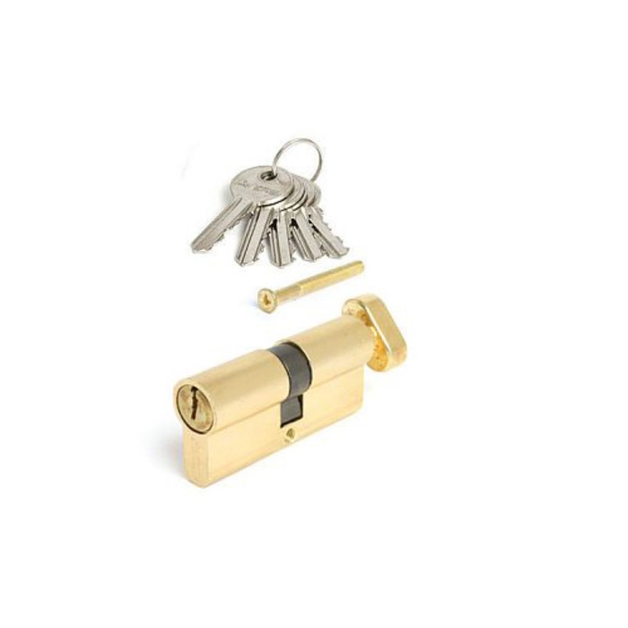 Цилиндровый механизм Avers BM-70-C-G перфорированный ключ-вертушка, 5 ключей, цвет золото