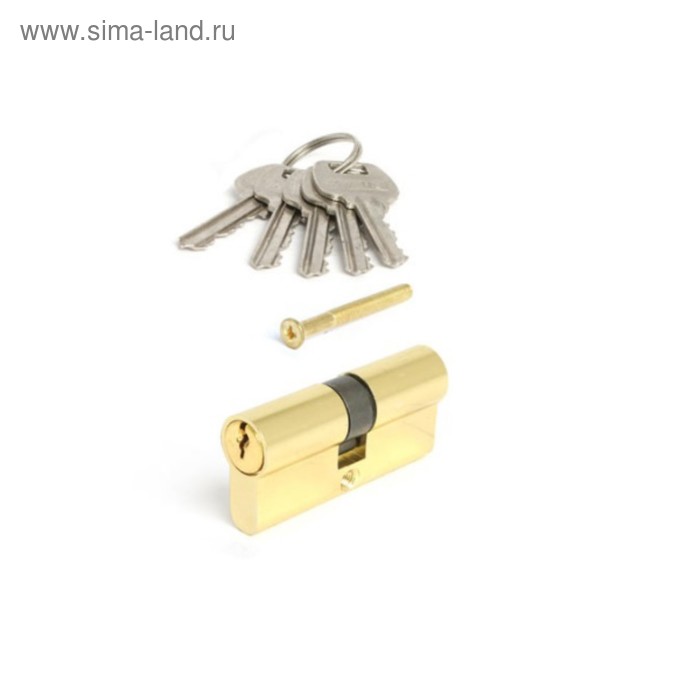 фото Цилиндровый механизм avers ll-60-g, 28.5 мм, англ. ключ-вертушка, 5 ключей, цвет золото