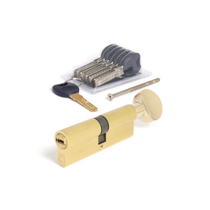 Цилиндровый механизм Apecs Premier RT-100-C-G, ключ-вертушка, цвет латунь