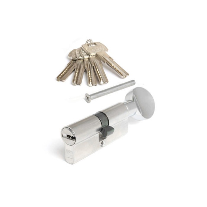 Цилиндровый механизм Apecs Premier RT-72 (35/37С)-C-Ni, ключ-вертушка, цвет никель