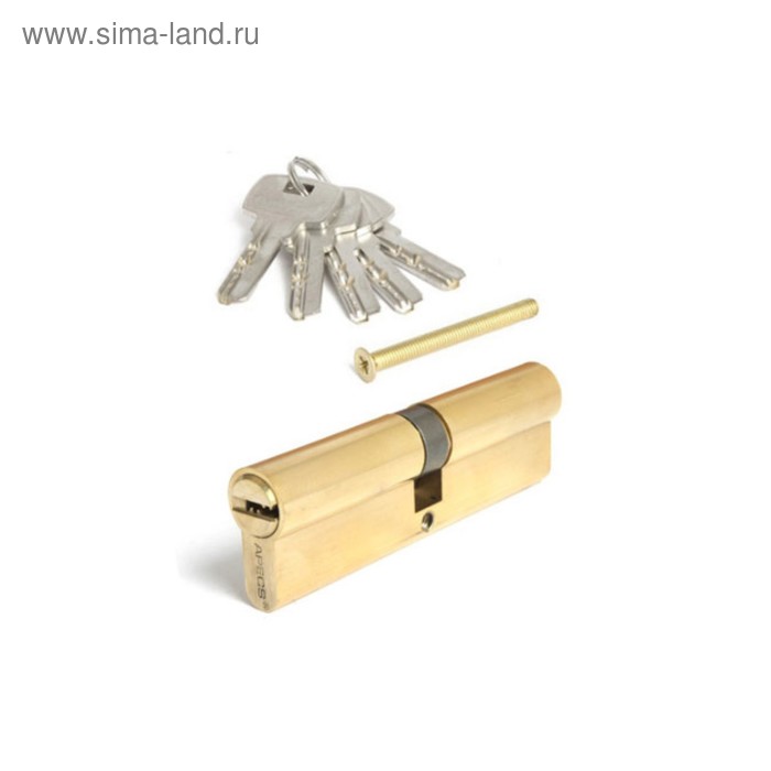 фото Цилиндровый механизм apecs sm-100-g, перфорированный ключ, цвет латунь