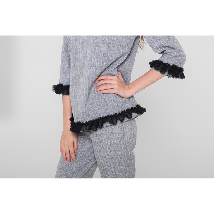 Костюм женский (джемпер, брюки) 3 цвет серый, р-р 44