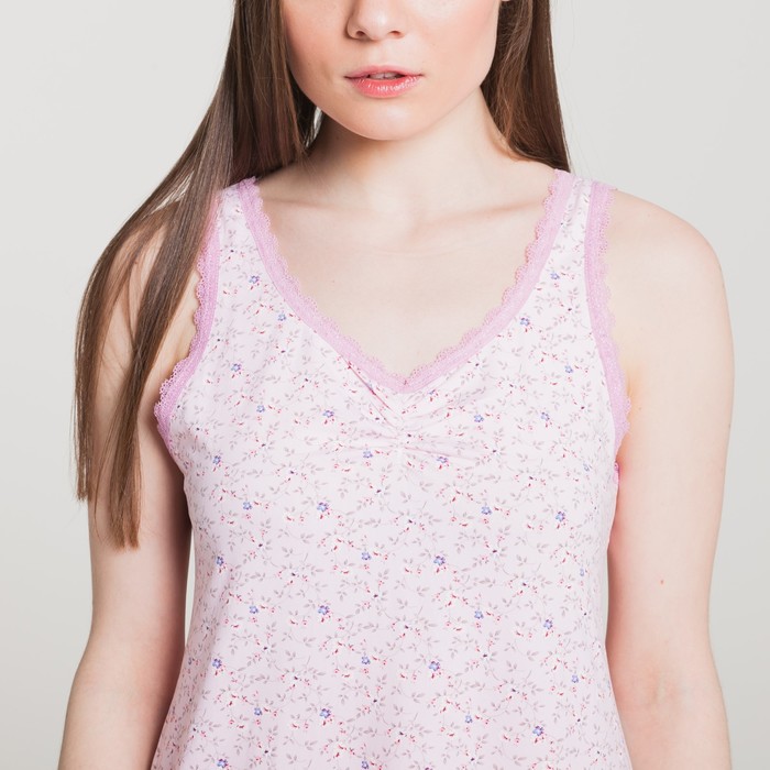 Пижама (майка, шорты) женская 239-2 цвет розовый, бамбук, р-р 46