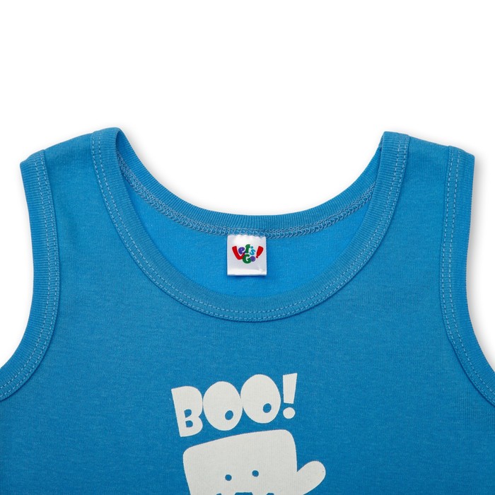 Майка для мальчика, рост 92 см, цвет голубой 2239_М