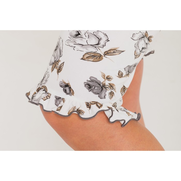 Пижама (футболка, бриджи) женская 212 цвет серый, бамбук, р-р 54