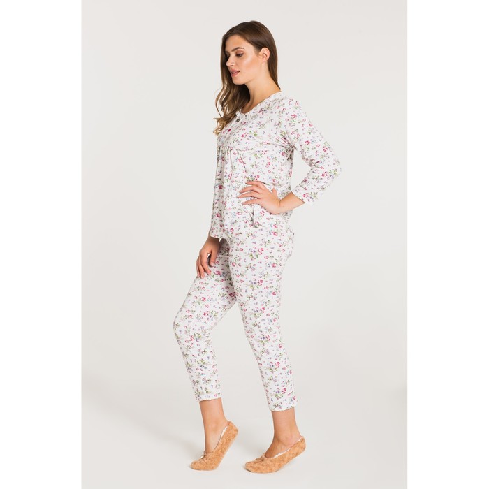 Пижама (джемпер, бриджи) женская 273, бамбук, р-р 50