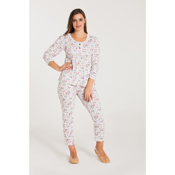 Пижама (джемпер, бриджи) женская 273, бамбук, р-р 54