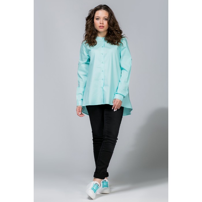 Блуза женская 61001 цвет бирюзовый, р-р 44 (M/38)