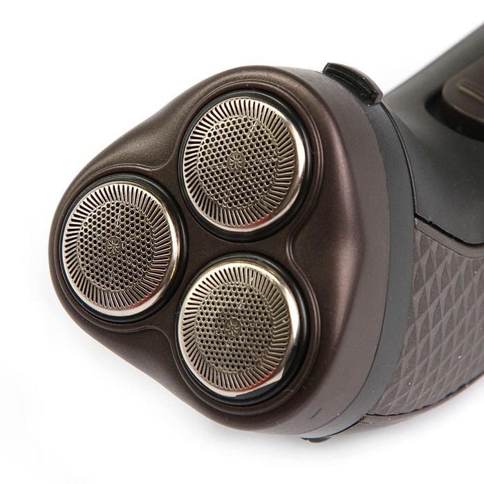 Бритвенный набор LuazON LBR-08, бритва с 3 плавающими головками + триммер, чёрный