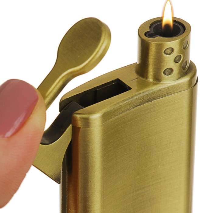 Зажигалка «Орёл в профиль», газ, прямоугольная, цвет состаренное железо, 3.5х6.5 см