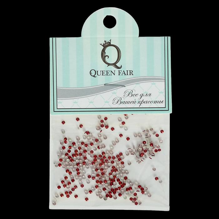 Заклёпки для декора ногтей, 1,5мм, цвет красный