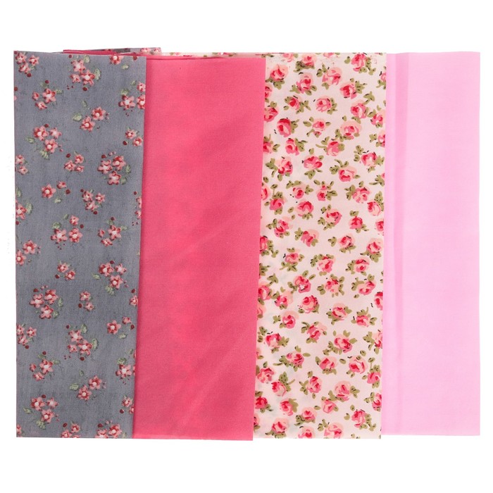 Набор тканей «Цветочный мусс» , 18 х 30 см