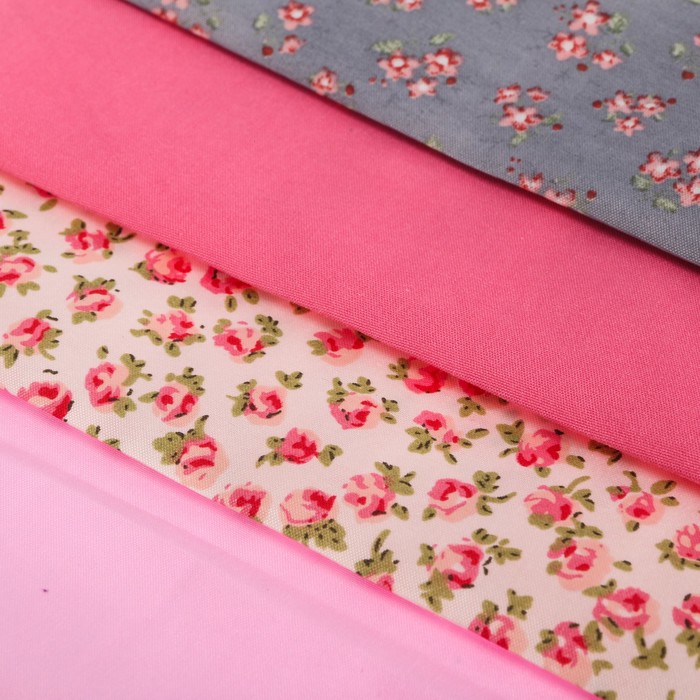 Набор тканей «Цветочный мусс» , 18 х 30 см