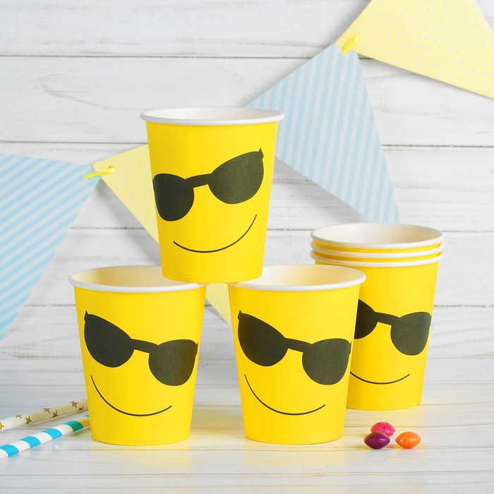 Бумажный стакан "Смайл" (набор 6 шт)