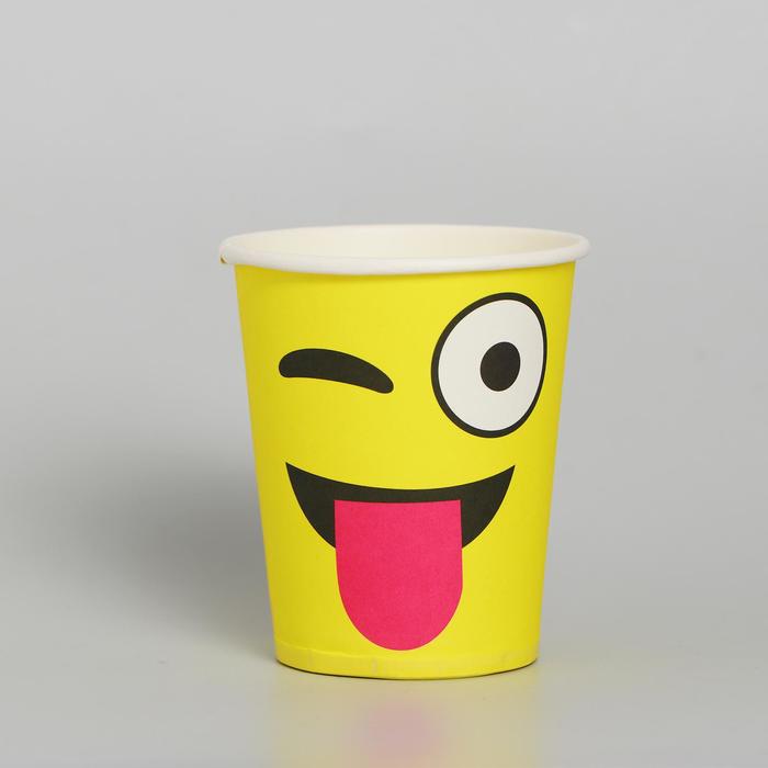 Бумажный стакан "Забавный смайл" (набор 6 шт)