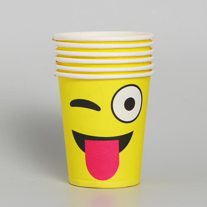 Бумажный стакан "Забавный смайл" (набор 6 шт)