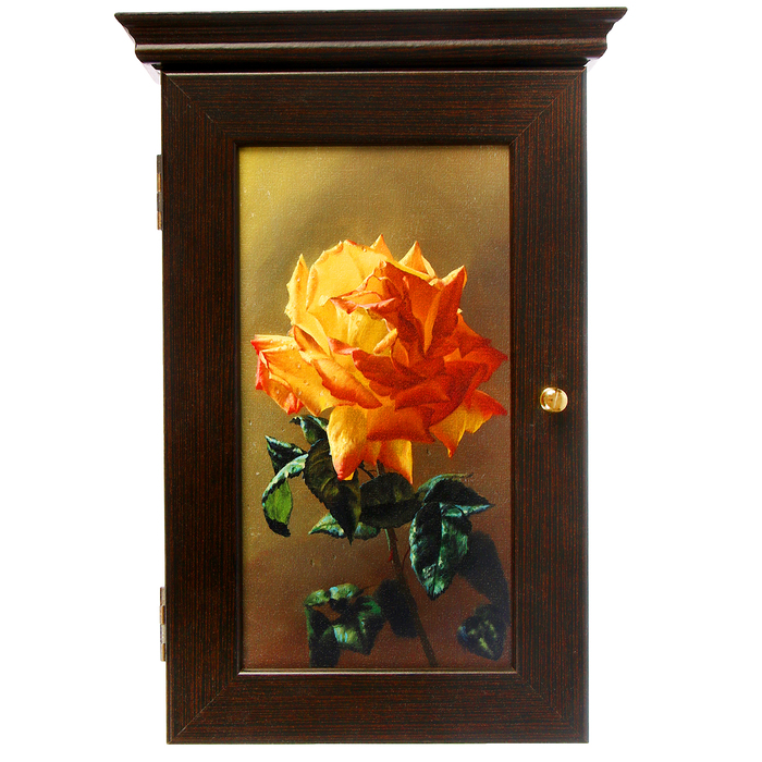 Ключница "Золотая роза" Венге 28х16,5х6 см