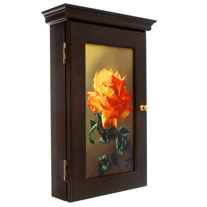 Ключница "Золотая роза" Венге 28х16,5х6 см