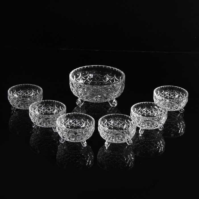 Набор салатников "Софи", 7 шт: большой 800 мл, 6 маленьких 150 мл