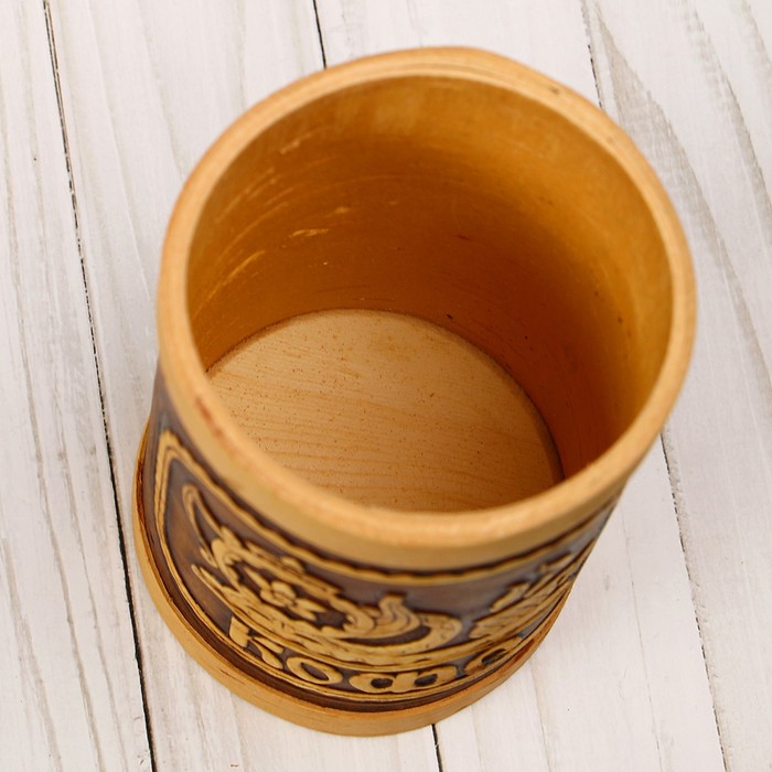 Туес для специй «Кофе», 8х8х15,5 см, береста