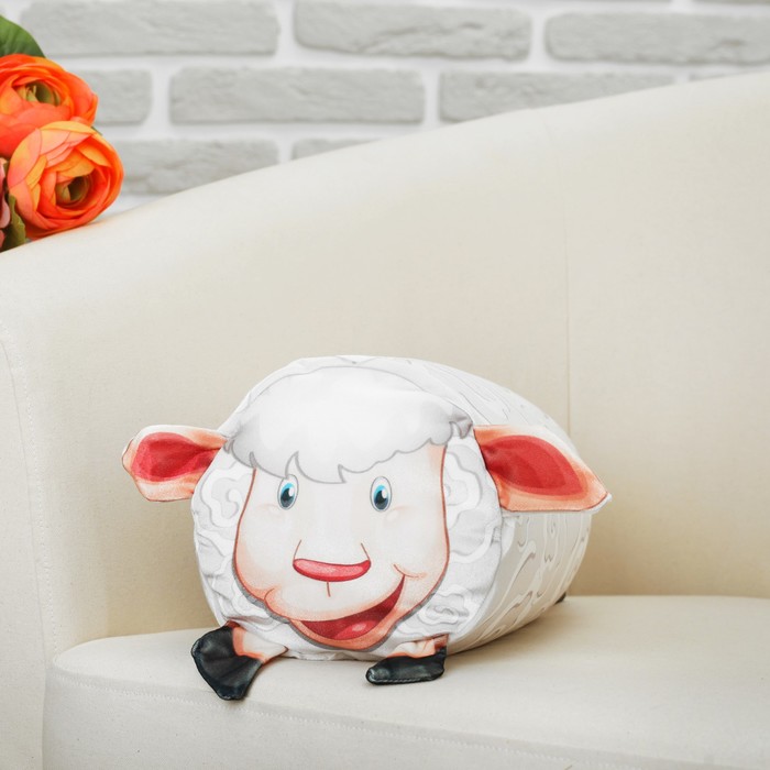 Мягкая игрушка - валик антистресс "Овечка"