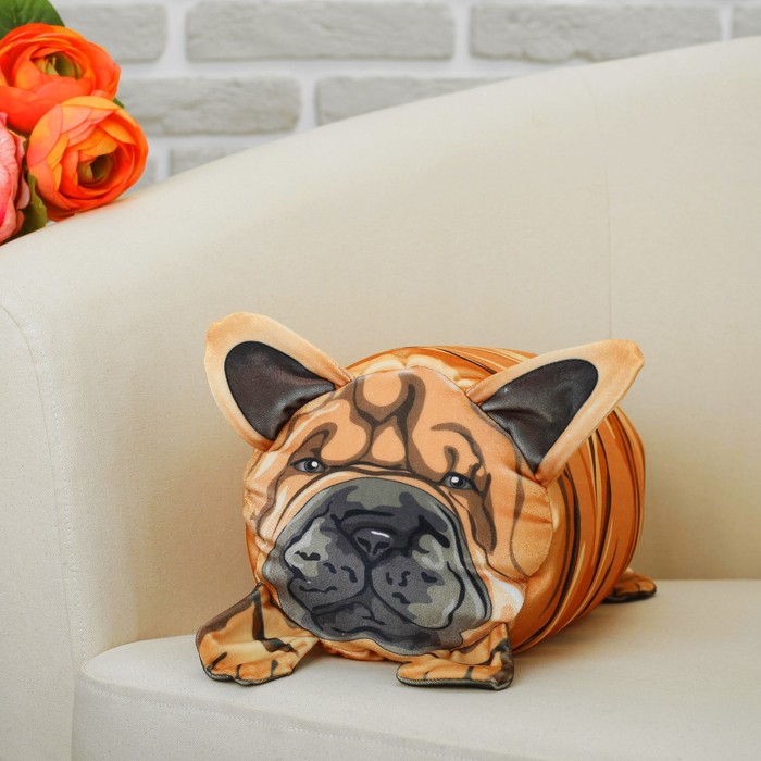 Мягкая игрушка - валик антистресс "Собачка"