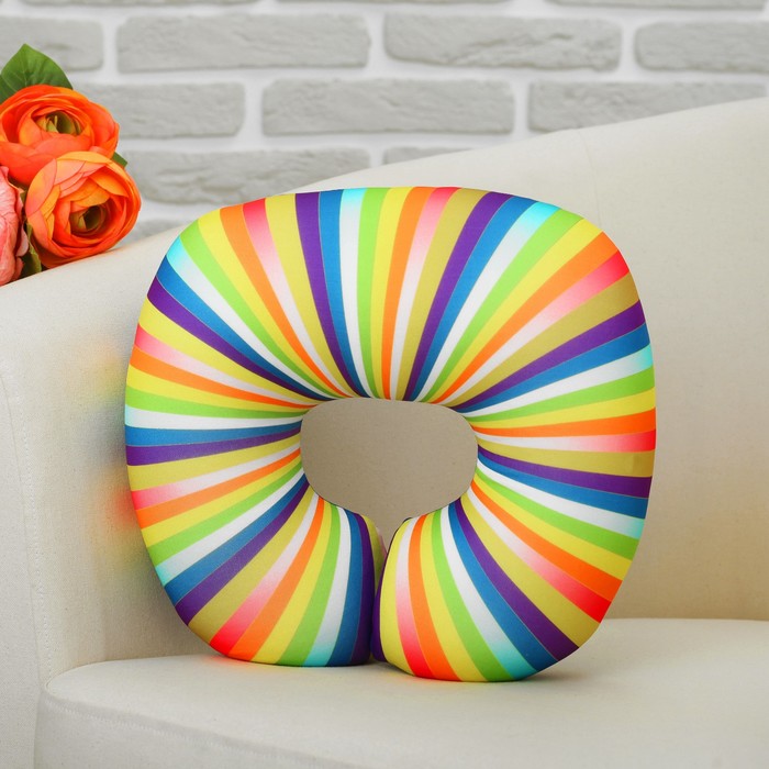 Мягкая игрушка-антистресс подголовник "Радужная"