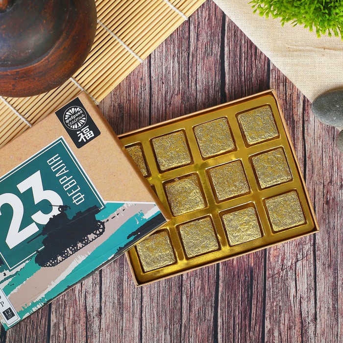 Чай Пуэр в брикетах "23 февраля", 12 шт. по 6 г