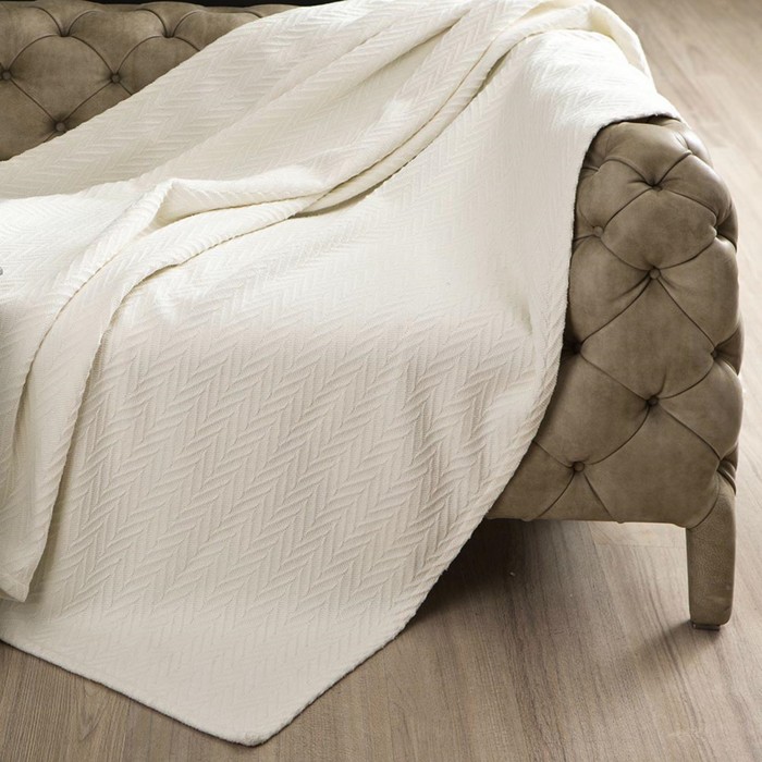 Покрывало "Энджел", размер 180х220 см, цвет ваниль