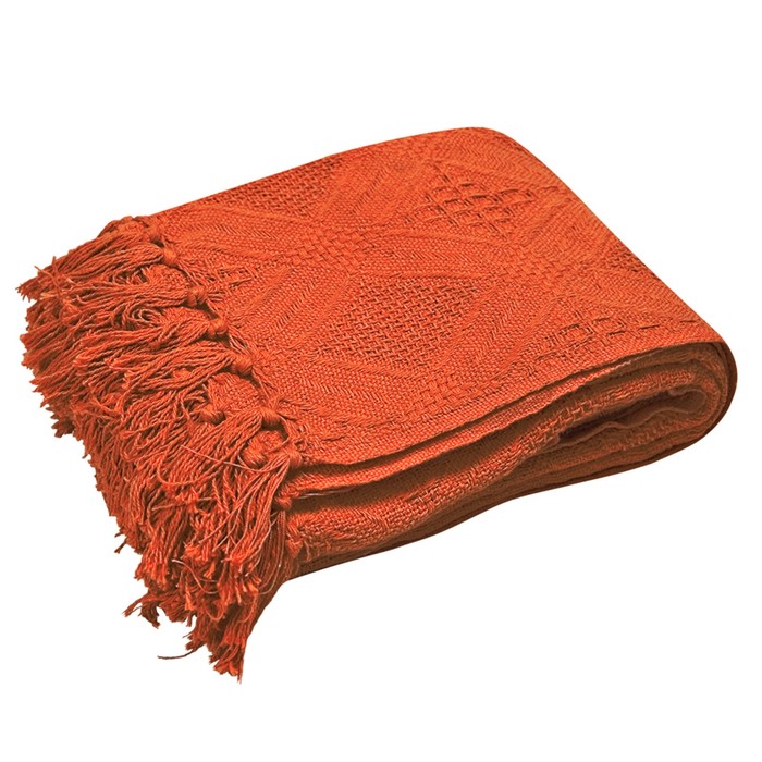 Покрывало «Кокос», размер 180 × 220 см, цвет терракот