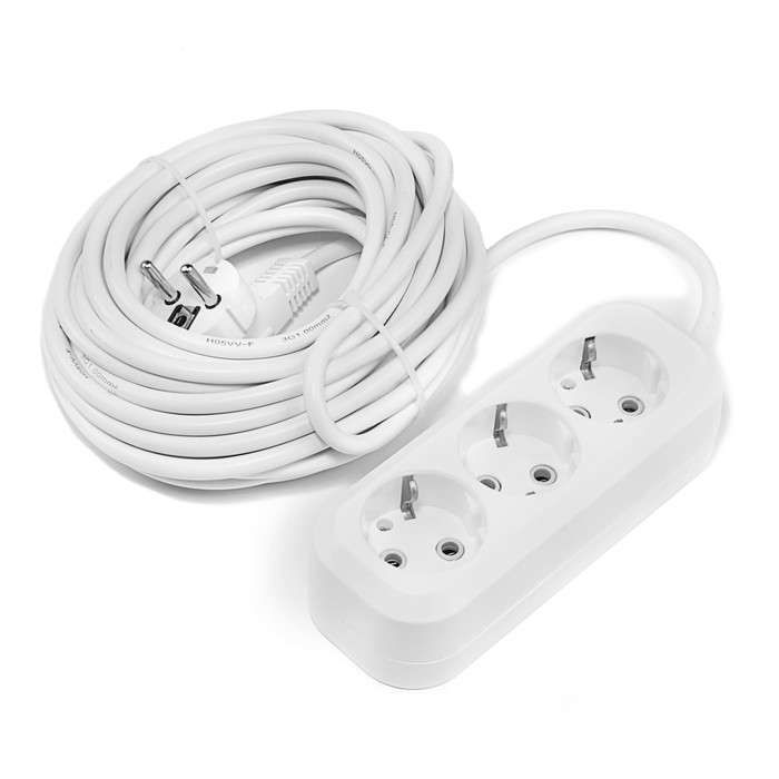 Удлинитель Smartbuy, 3 розетки, 10 м, 3500 Вт, 16 А, ПВС 3х1 , с з/к, SBE-16-3-10-Z
