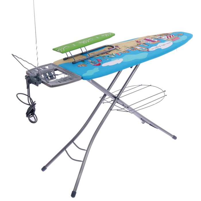 Доска гладильная "ЭЛЬЗА ДЕ ЛЮКС" Пляж (1220х400) регул.высота до 93 см