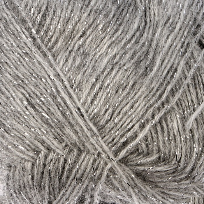 Пряжа "Angora Gold Simli" 75% акрил, 20% шерсть 5% металлик 500м/100гр(614 серый)