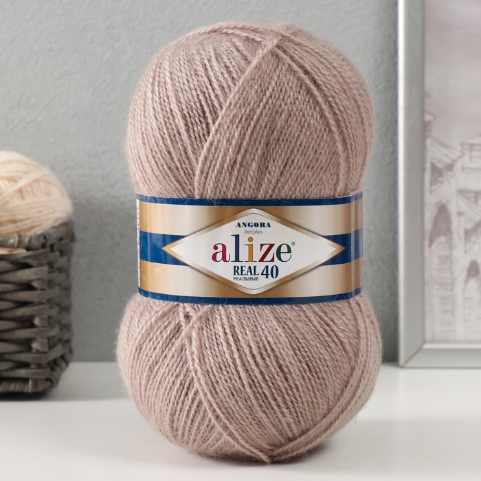 Пряжа "Angora real 40" 60% акрил, 40% шерсть 480м/100гр (541 норка)
