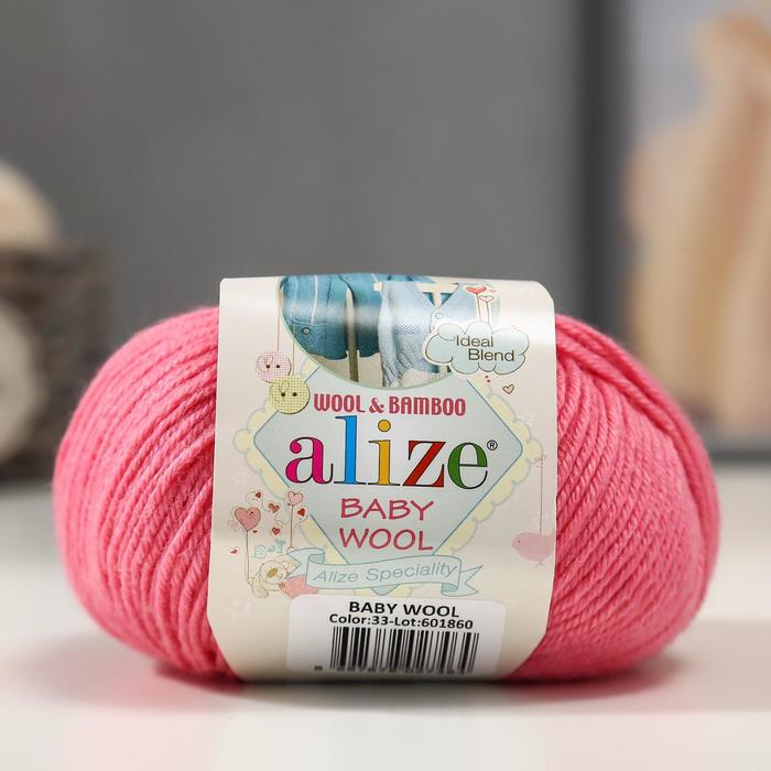 

Пряжа "Baby Wool" 40% шерсть, 40% акрил, 20% бамбук 175м/50гр (33 т. розовый)