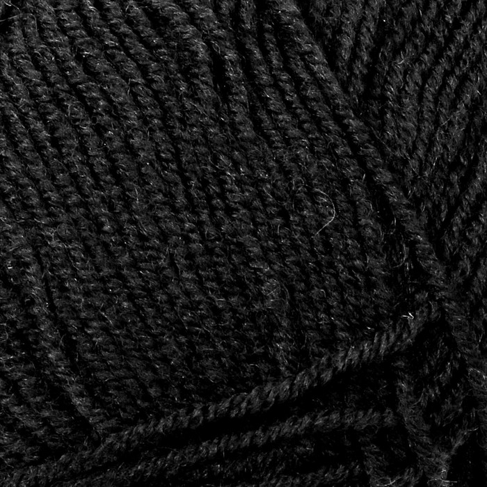 Пряжа "Lanagold fine" 49% шерсть, 51% акрил 390м/100гр (60 черный)